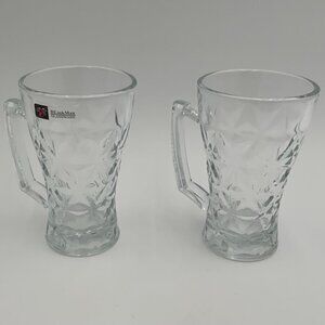 NEW Pair of BLinkMax Pedestal Glass Coffee Mugs